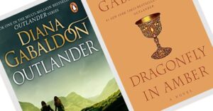outlander books in order featured with covers for Outlander and dragonfly in amber books