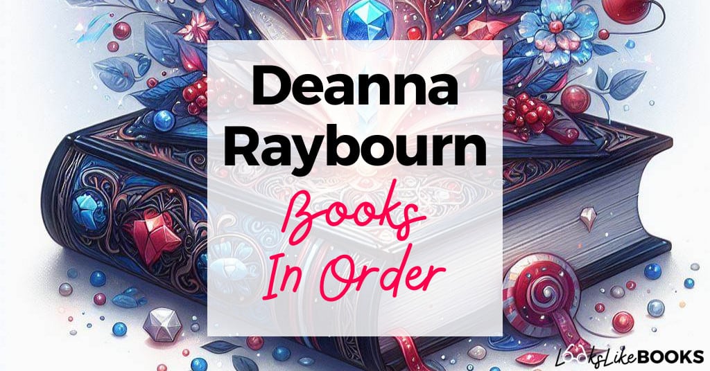 multicolor antique book with deanna raybourn books in order on top