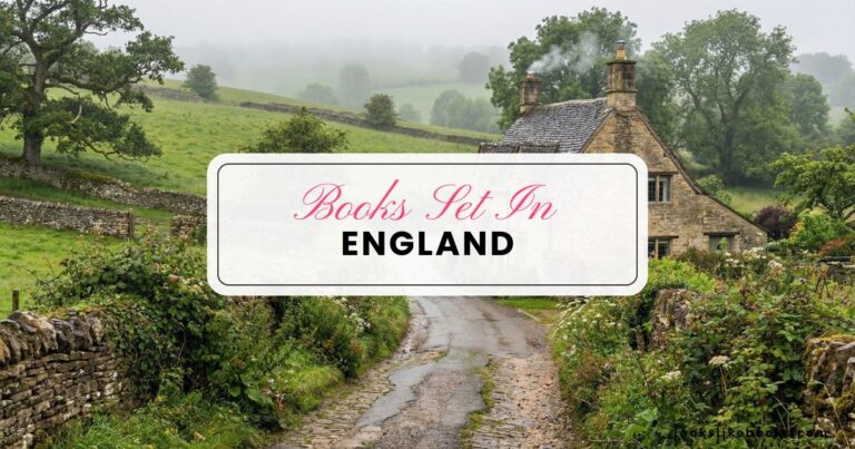 english country lane with stone cottage