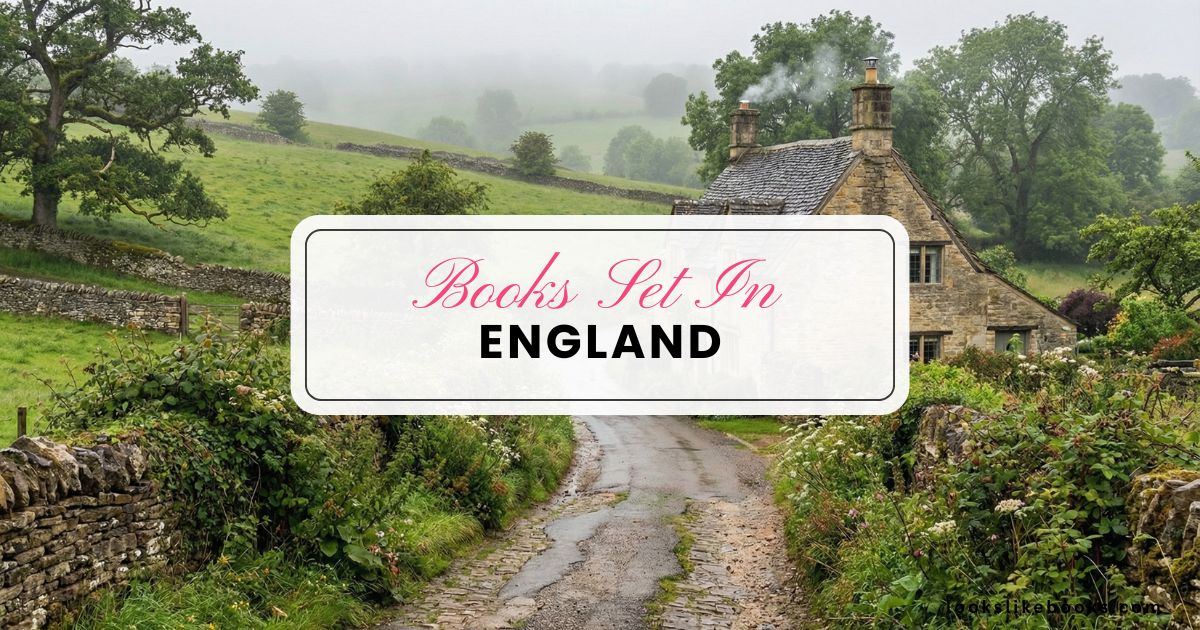 english country lane with stone cottage